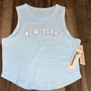 No Boundaries Sky Blue 'New York' Tank Top